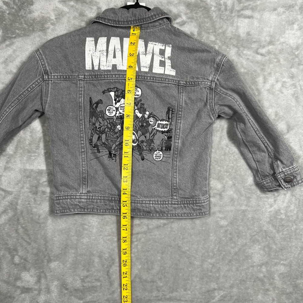 Marvel Jean‎ Jacket Kids 4T Gray - Picture 7 of 10